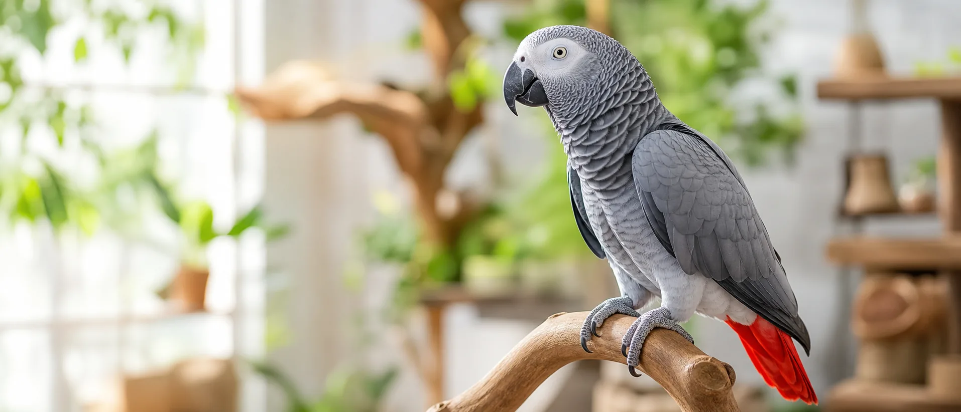 African Grey parrot at Higgins Grey Parrots